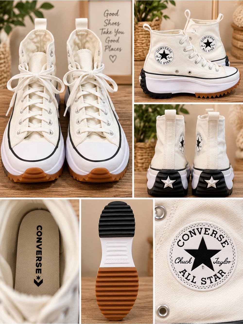Converse Run Star Hike Platform High Top White Men’s 7.5 Women’s 9.5